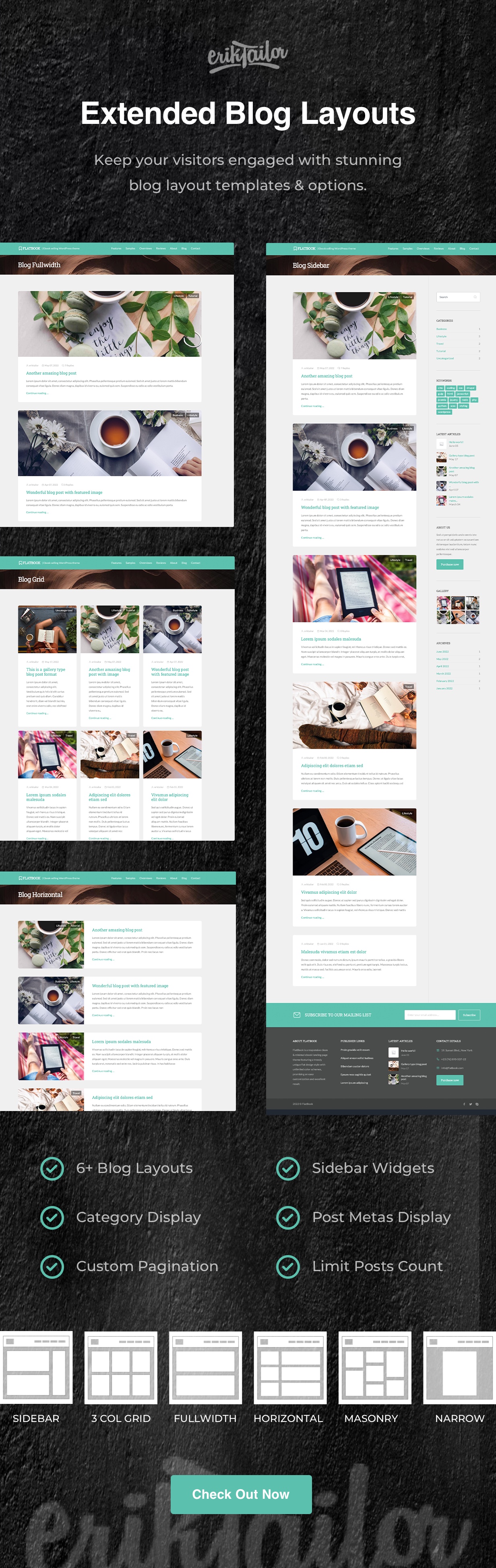 blog layouts2 - FlatBook - Ebook Selling WordPress Theme